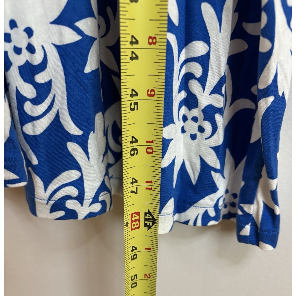BODEN Damask Maxi Dress Navy White Floral Sleeveless Jersey Stretch 4 Petite - Picture 10 of 10